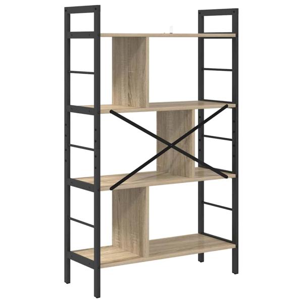Bücherregal Sonoma-Eiche 75 x 30 x 123,5 cm Holzwerkstoff