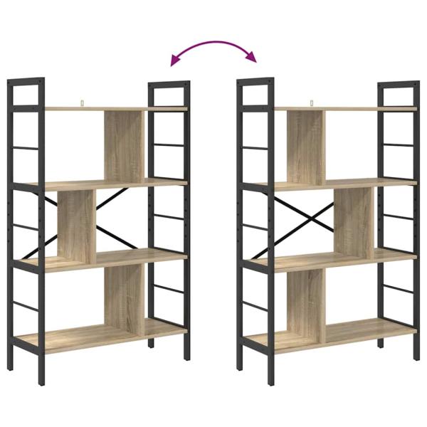 Bücherregal Sonoma-Eiche 75 x 30 x 123,5 cm Holzwerkstoff