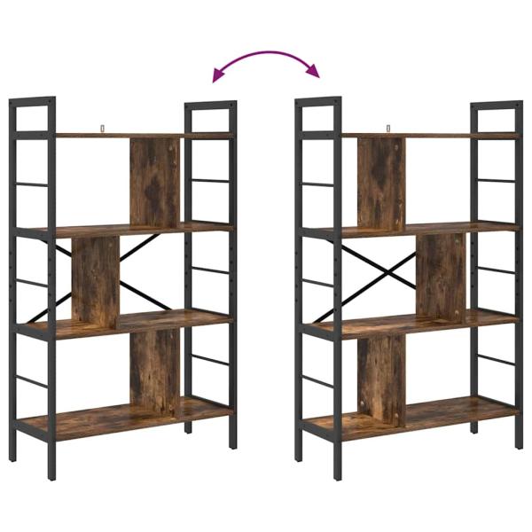 Bücherregal Geräucherte Eiche 75 x 30 x 123,5 cm Holzwerkstoff