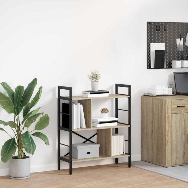 ARDEBO.de - Bücherregal Sonoma-Eiche 75 x 30 x 91 cm Holzwerkstoff