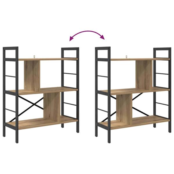 Bücherregal Artisan-Eiche 75 x 30 x 91 cm Holzwerkstoff