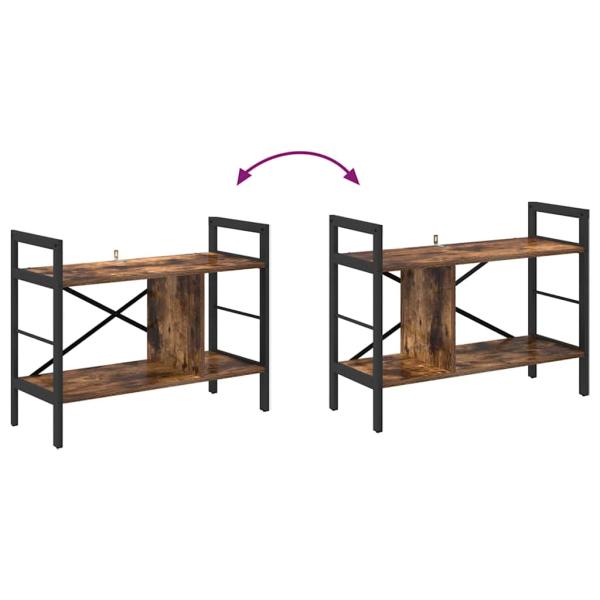 ARDEBO.de - Bücherregal Geräucherte Eiche 75 x 30 x 58,5 cm Holzwerkstoff