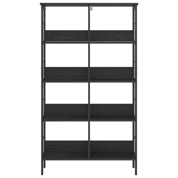 Bücherregal Schwarz Eichen-Optik 82 x 32 x 144,5 cm