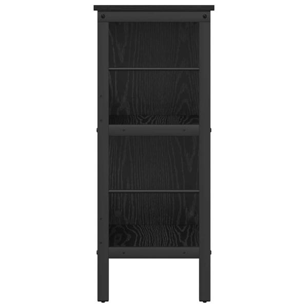 Bücherregal Schwarz Eichen-Optik 82 x 32 x 79 cm Holzwerkstoff
