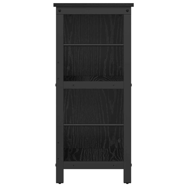 Bücherregal Schwarz Eichen-Optik 102 x 32 x 72,5 cm