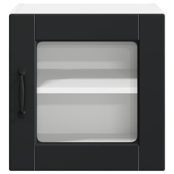 Küchenwandschrank mit Tür Schwarz 40 x 31 x 40 cm Holzwerkstoff