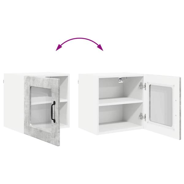 Küchenwandschrank mit Regal 2 pcs Beton Grau 40 x 31 x 40 cm
