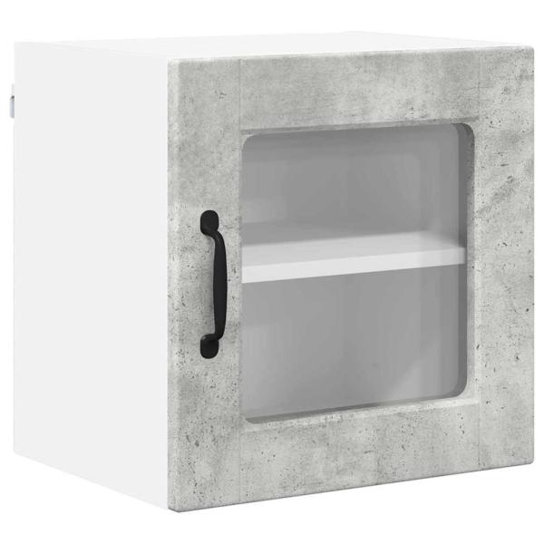 Küchenwandschrank mit Regal 2 pcs Beton Grau 40 x 31 x 40 cm
