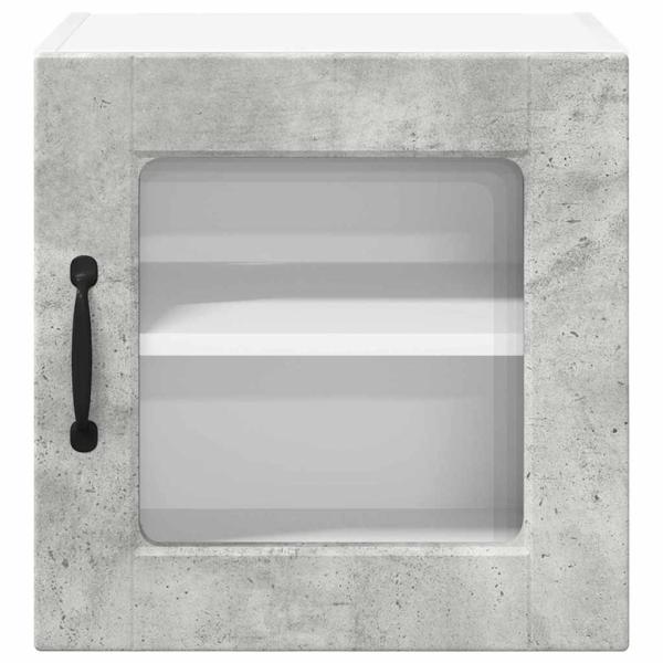 Küchenwandschrank mit Regal 2 pcs Beton Grau 40 x 31 x 40 cm