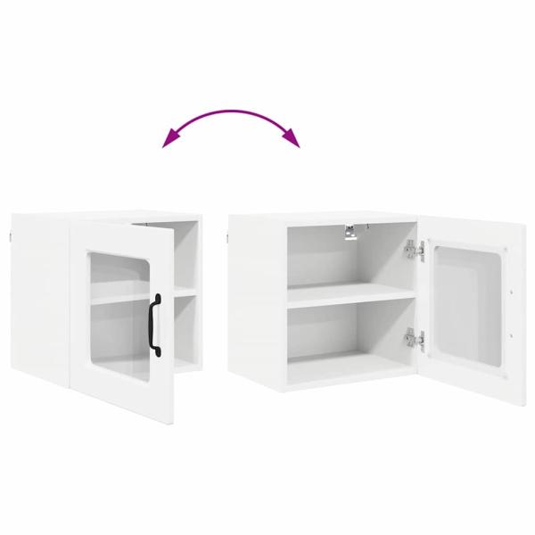 Küchenwandschrank mit Tür 2 pcs Hochglanz Weiß 40 x 31 x 40 cm