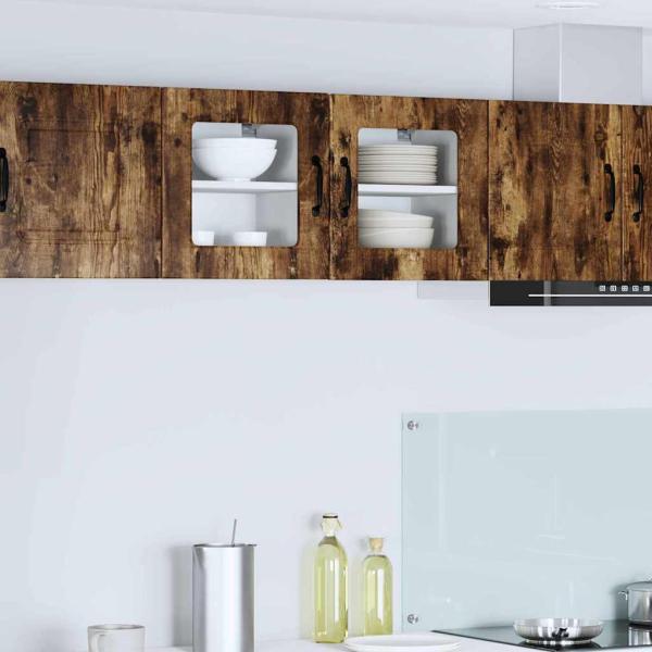 ARDEBO.de - Küchenwandschrank mit Regal Geräucherte Eiche 40 x 31 x 40 cm