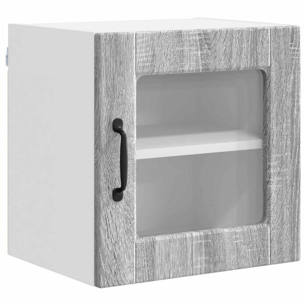 Küchenwandschrank mit Regal 2 pcs Graues Sonoma 40 x 31 x 40 cm
