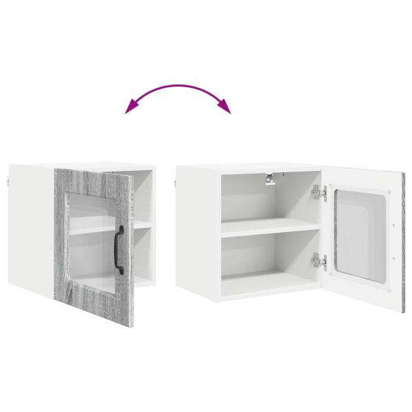 Küchenwandschrank mit Regal 2 pcs Graues Sonoma 40 x 31 x 40 cm