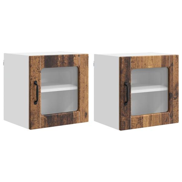 Küchenwandschrank 2 pcs Altholz 40 x 31 x 40 cm Holzwerkstoff