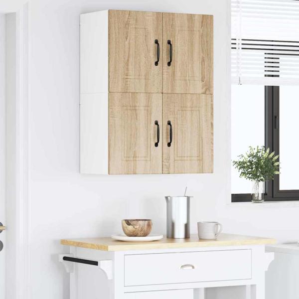 Küchenwandschrank mit Regal 2 pcs Sonoma-Eiche 60 x 31 x 40 cm