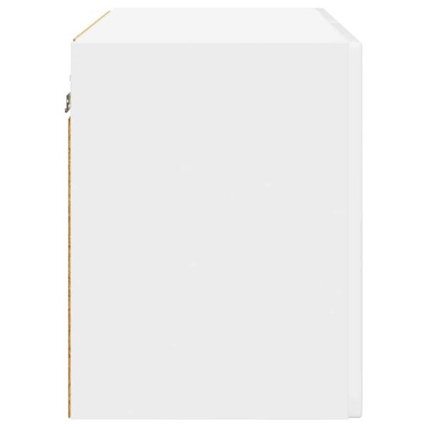 Küchenwandschrank mit Tür 2 pcs Hochglanz Weiß 60 x 31 x 40 cm