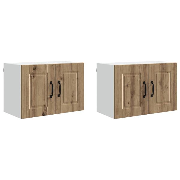 Küchenwandschrank mit Regal 2 pcs Artisan-Eiche 60 x 31 x 40 cm