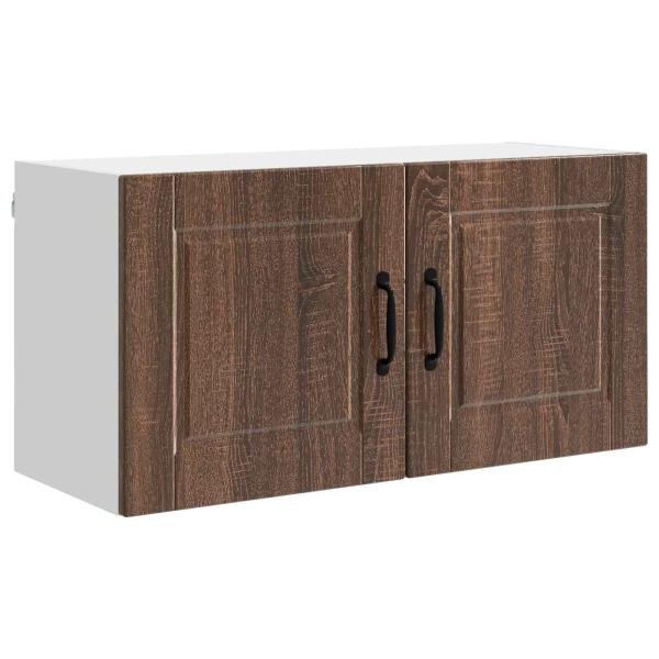 Küchenwandschrank mit Regal Braun Eichen-Optik 80 x 31 x 40 cm