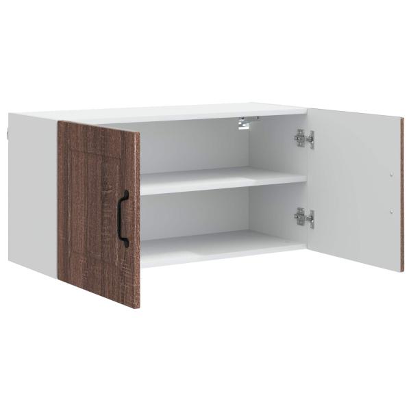Küchenwandschrank mit Regal Braun Eichen-Optik 80 x 31 x 40 cm