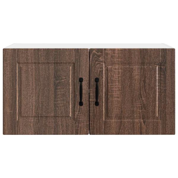Küchenwandschrank mit Regal Braun Eichen-Optik 80 x 31 x 40 cm