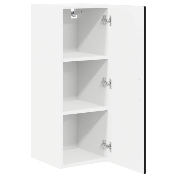 Wandschrank PORTO 2 stk. Schwarz Holzwerkstoff