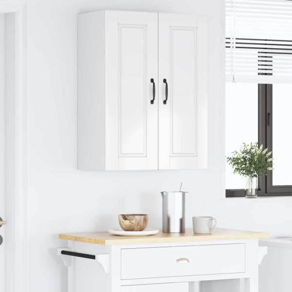 Küchenwandschrank mit Tür 2 pcs Hochglanz Weiß 30 x 31 x 80 cm