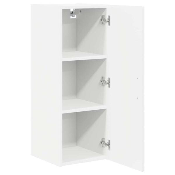 Küchenwandschrank mit Tür 2 pcs Hochglanz Weiß 30 x 31 x 80 cm