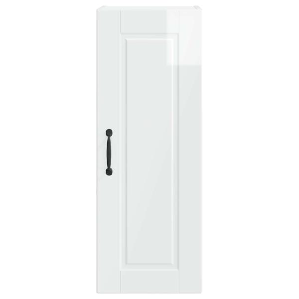 Küchenwandschrank mit Tür 2 pcs Hochglanz Weiß 30 x 31 x 80 cm