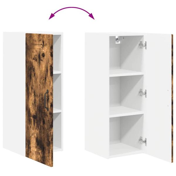 Küchenwandschrank 2 pcs Geräucherte Eiche 30 x 31 x 80 cm