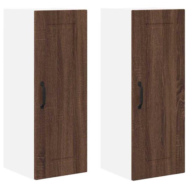 Küchenwandschrank 2 pcs Braun Eichen-Optik 30 x 31 x 80 cm