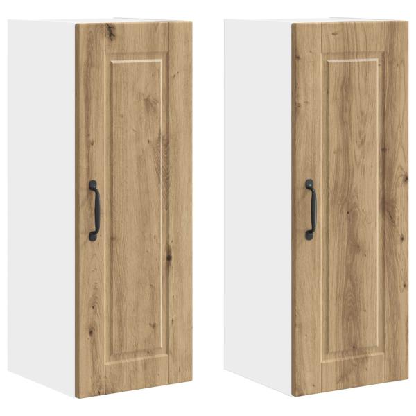 Küchenwandschrank mit Regal 2 pcs Artisan-Eiche 30 x 31 x 80 cm