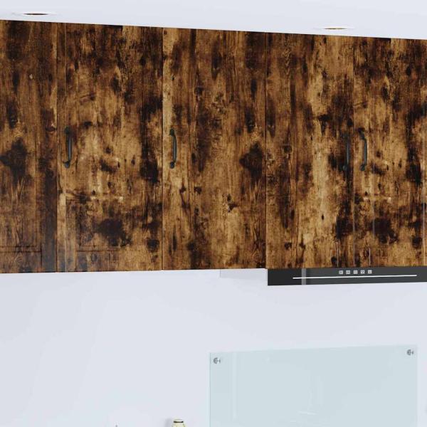 ARDEBO.de - Küchenwandschrank mit Regal Geräucherte Eiche 40 x 31 x 80 cm