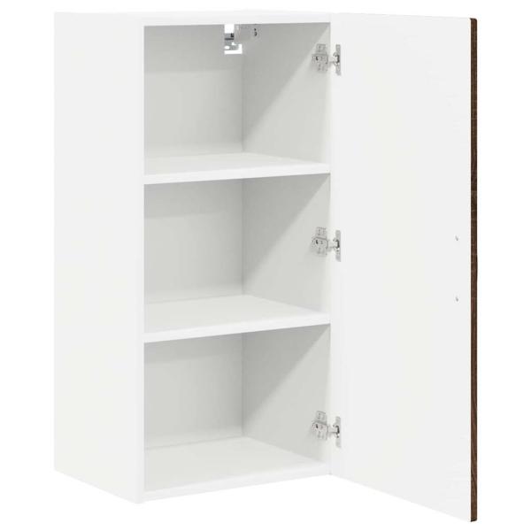 Küchenwandschrank mit Regal Braun Eichen-Optik 40 x 31 x 80 cm