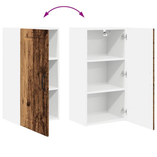 Küchenwandschrank mit Tür Altholz 40 x 31 x 80 cm Holzwerkstoff