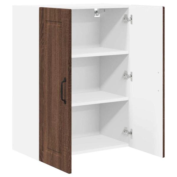 Küchenwandschrank mit Regal Braun Eichen-Optik 60 x 31 x 80 cm