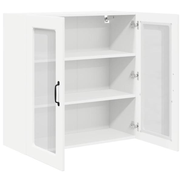 Küchenwandschrank mit Regal Weiß 80 x 31 x 80 cm Holzwerkstoff