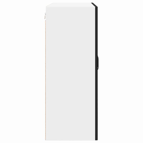 Küchenwandschrank mit Tür Schwarz 80 x 31 x 80 cm Holzwerkstoff