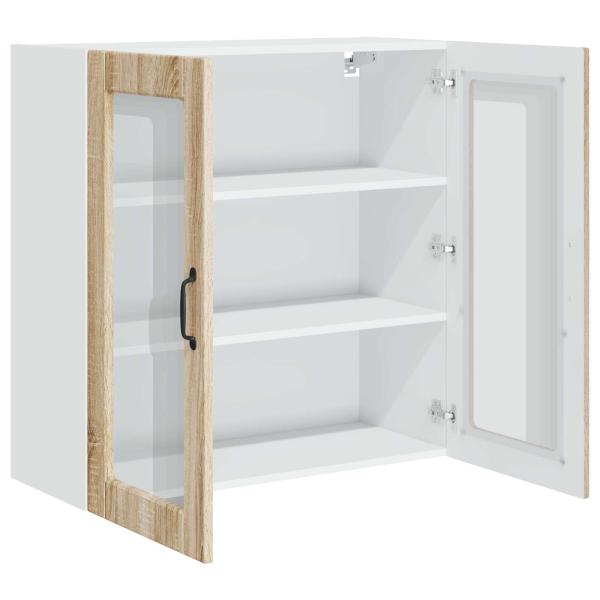 Wandglas-Schrank PORTO Sonoma-Eiche 80 x 31 x 80 cm