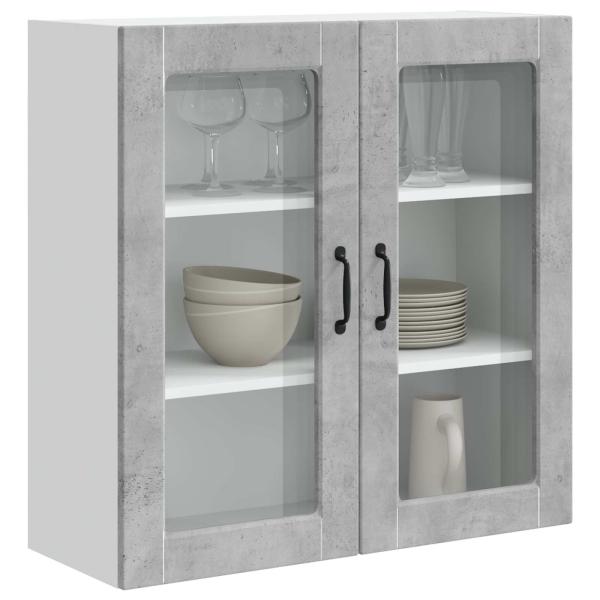 Küchenwandschrank Beton Grau 80 x 31 x 80 cm Holzwerkstoff