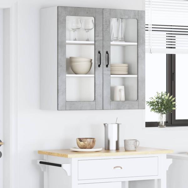 Küchenwandschrank Beton Grau 80 x 31 x 80 cm Holzwerkstoff