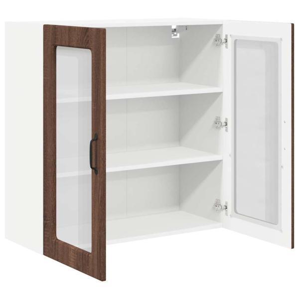 Küchenwandschrank mit Regal Braun Eichen-Optik 80 x 31 x 80 cm