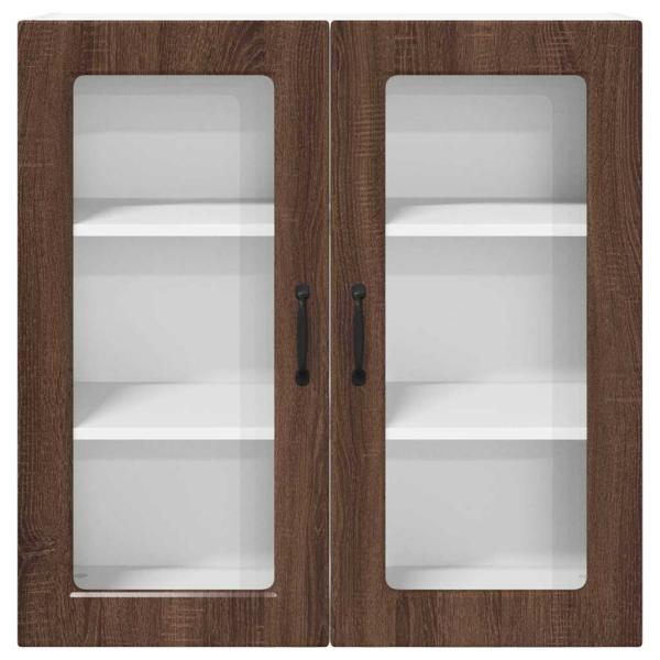 Küchenwandschrank mit Regal Braun Eichen-Optik 80 x 31 x 80 cm