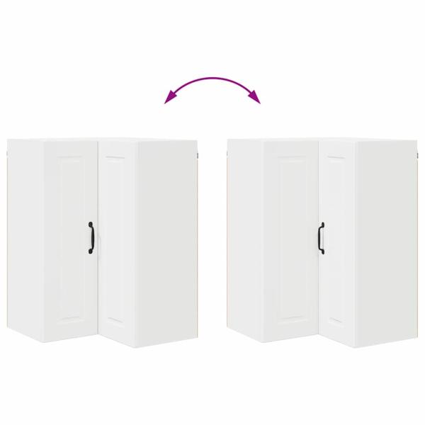 Küchenwandschrank mit Regal Weiß 57 x 57 x 80 cm Holzwerkstoff