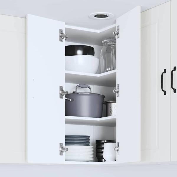 Küchenwandschrank mit Regal Weiß 57 x 57 x 80 cm Holzwerkstoff