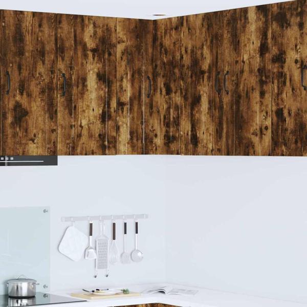 ARDEBO.de - Küchenwandschrank mit Regal Geräucherte Eiche 57 x 57 x 80 cm