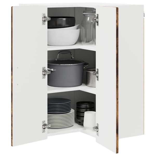 Küchenwandschrank mit Regal Geräucherte Eiche 57 x 57 x 80 cm