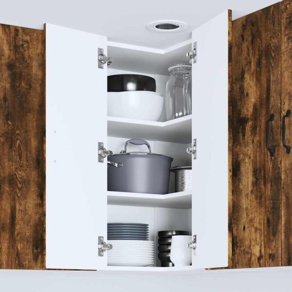 Küchenwandschrank mit Regal Geräucherte Eiche 57 x 57 x 80 cm