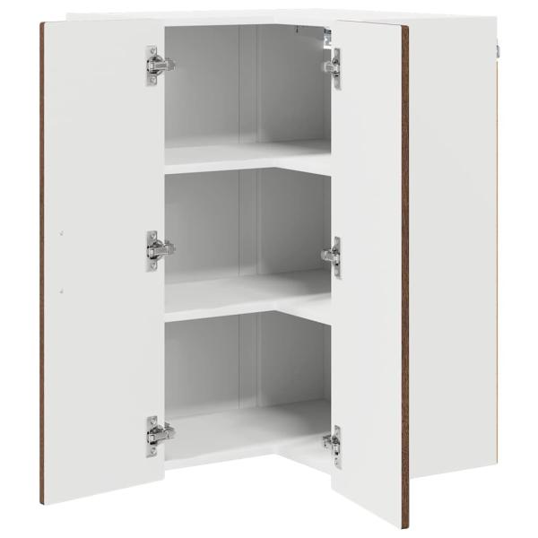 Küchenwandschrank mit Regal Braun Eichen-Optik 57 x 57 x 80 cm