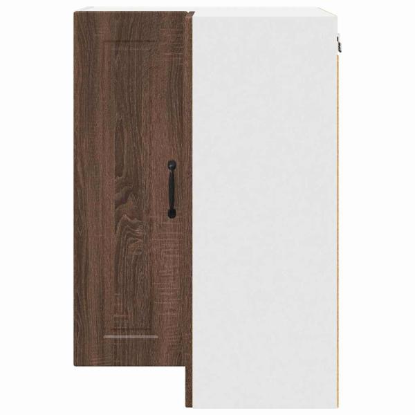 Küchenwandschrank mit Regal Braun Eichen-Optik 57 x 57 x 80 cm