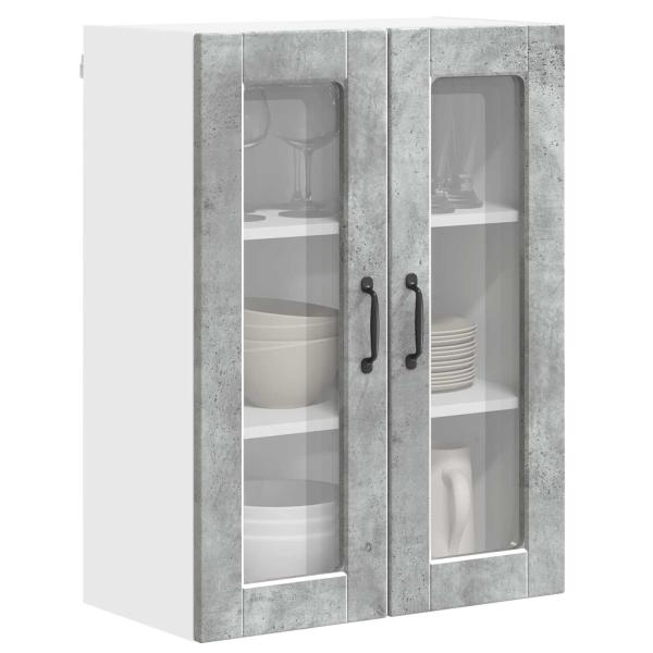 Küchenwandschrank Beton Grau 60 x 31 x 80 cm Holzwerkstoff